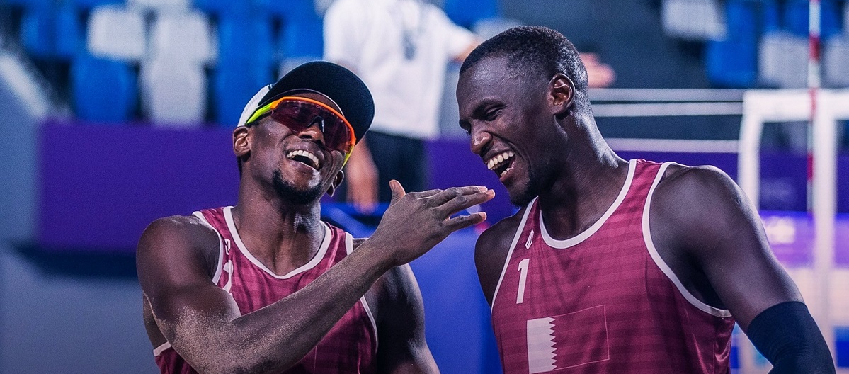 Team Qatar qualify to second round of World Beach Volleyball